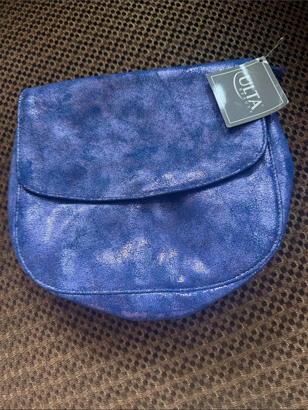 ULTA Shimmering Purple Metallic Zipper Clutch